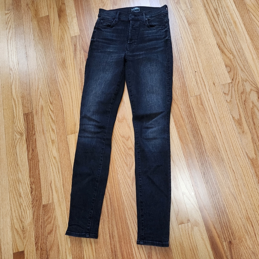 MOTHER The Stunner High Rise Jeans size 25 in Night Hawk
